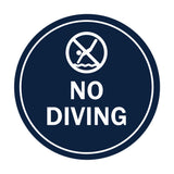 Signs ByLITA Circle No Diving Sign with Adhesive Tape, Mounts On Any Surface, Weather Resistant, Indoor/Outdoor Use
