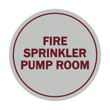 Signs ByLITA Circle Fire Sprinkler Pump Room Sign