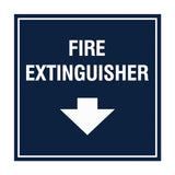 Square Fire extinguisher Sign with Adhesive Tape, Mounts On Any Surface, Weather Resistant