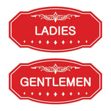 Victorian Ladies And Gents Sign Set