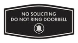 Fancy No Soliciting Do Not Ring Doorbell Wall or Door Sign