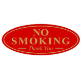 Oval NO SMOKING Thank You Sign