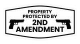 Fancy Property Protected By 2nd Amendment Wall or Door Sign