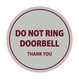 Signs ByLITA Circle Do Not Ring Doorbell Sign