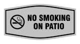 Signs ByLITA Fancy No Smoking on Patio Sign with Adhesive Tape, Mounts On Any Surface, Weather Resistant, Indoor/Outdoor Use