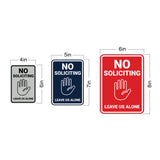 Portrait Round No Soliciting Leave Us Alone Wall or Door Sign