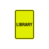 Portrait Round Library Sign with Adhesive Tape, Mounts On Any Surface, Weather Resistant