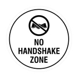 Circle No Handshake Zone Sign