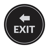 Signs ByLITA Circle Exit-Left Sign