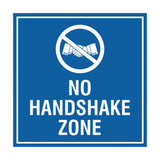 Signs ByLITA Square No Handshake Zone Sign