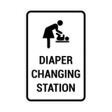 Portrait Round Diaper Changing Station Sign