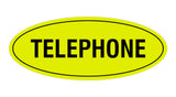Oval TELEPHONE Sign