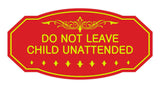 Victorian Do Not Leave Child Unattended Sign