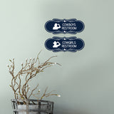 Designer Cowgirls and Cowboys Restroom Signs, (Set of 2) Wall or Door Signs