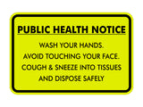 Classic Framed Public Health Notice Wash Your Hands Sign