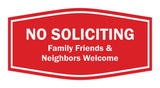 Fancy No Soliciting Family Friends & Neighbors Welcome Wall or Door Sign