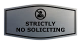 Fancy Strictly No Soliciting Wall or Door Sign