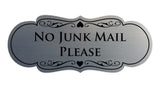Signs ByLITA Designer No Junk Mail Please Sign
