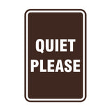 Portrait Round Quiet Please Sign