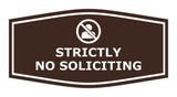 Fancy Strictly No Soliciting Wall or Door Sign