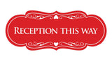 Signs ByLITA Designer Reception This Way Sign