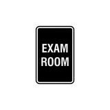 Portrait Round Exam Room Sign with Adhesive Tape, Mounts On Any Surface, Weather Resistant