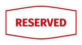 Signs ByLITA Fancy Reserved Sign with Adhesive Tape, Mounts On Any Surface, Weather Resistant, Indoor/Outdoor Use