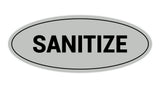 Oval Sanitize Sign