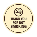 Signs ByLITA Circle Thank you for not smoking Sign with Adhesive Tape, Mounts On Any Surface, Weather Resistant, Indoor/Outdoor Use