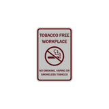 ByLITA Tobacco Free Workplace No Smoking, Vaping Or Smokeless Tobacco Sign