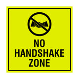 Signs ByLITA Square No Handshake Zone Sign