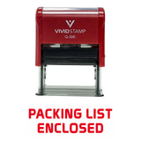 Packing List Enclosed Self Inking Rubber Stamp