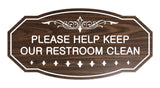 Victorian Please Help Keep Our Restroom Clean Sign