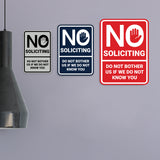 Portrait Round No Soliciting Do Not Bother Us If We Do Not Know You Wall or Door Sign
