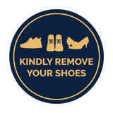 Signs ByLITA Circle Kindly Remove Your Shoes Sign