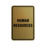 Portrait Round Human Resources Sign