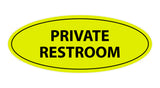 Oval Private Restroom Sign