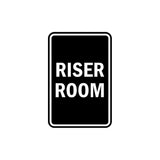 Portrait Round Riser Room Sign with Adhesive Tape, Mounts On Any Surface, Weather Resistant