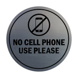 Signs ByLITA Circle No Cell Phone Use Please Sign