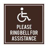 Signs ByLITA Square please ring bell for assistance Sign