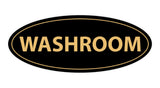 Oval Washroom Sign