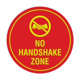Circle No Handshake Zone Sign