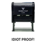 Black Idiot Proof Novelty Stamp