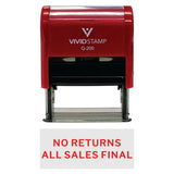 No Returns All Sales Final Self Inking Rubber Stamp