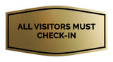 Signs ByLITA Fancy All Visitors Must Check-in Sign
