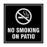 Signs ByLITA Square No Smoking on Patio Sign with Adhesive Tape