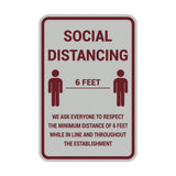 Portrait Round Social Distancing Sign