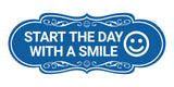 Designer Start the Day With a Smile Wall or Door Sign