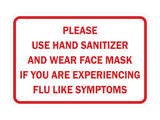 Classic Framed Please Use Hand Sanitizer and Wear Face Mask Sign