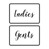 Signs ByLITA Classic Framed Ladies And Gents Sign Set